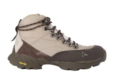 Pre-owned Roa Men's  Andreas Strap Sneakers In Taupe Brown