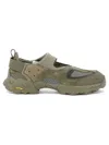 Roa Slip-on Sneakers With Rubber Sole And Mesh Panels In Green