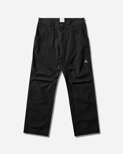 Roa Men S Crimp Shaped Cotton Pants Anthracite In Black