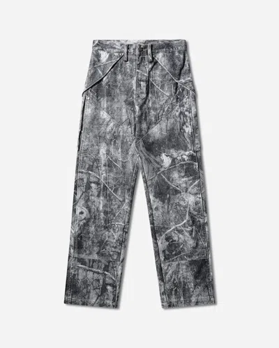 Roa Men S Wrangler Washed Pattern Denim Cargo Pants Owl Dark Camo In Multi