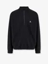 Roa Men Stretch Cotton Sweatshirt With Logo In Black