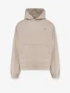 Roa Logo Cotton Sweatshirt Stretch Elastic Cuff Pocket In Neutral