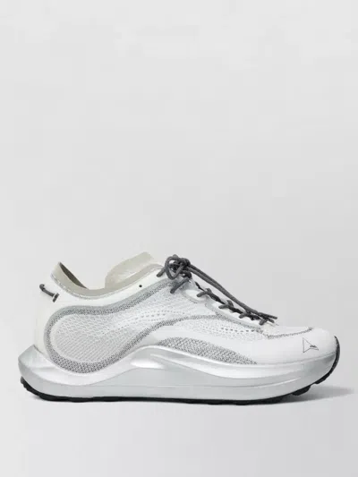 Roa Mesh Low Top Sneakers Pull Tab Sole In Purple