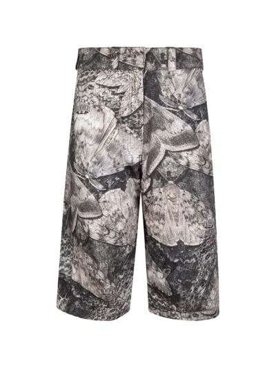 Roa Moth Print Three-quarter Trousers In Black