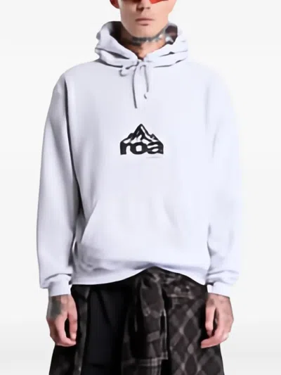 Roa Mountain Logo Hoodie In Gray