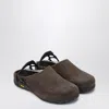 Roa Fedaia Suede Back-strap Mule In Brown