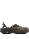 Roa Fedaia Suede Back-strap Mule In Brown