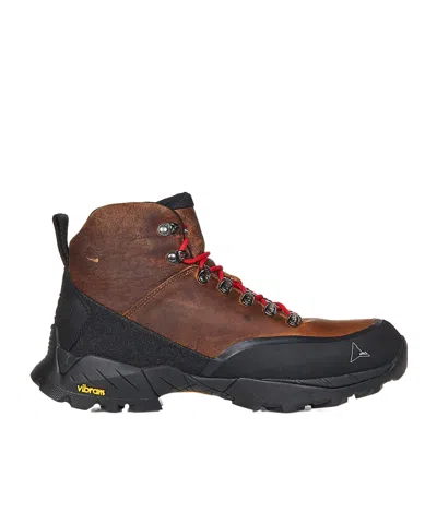 ROA ROA ROUND-TOE LACE-UP BOOTS