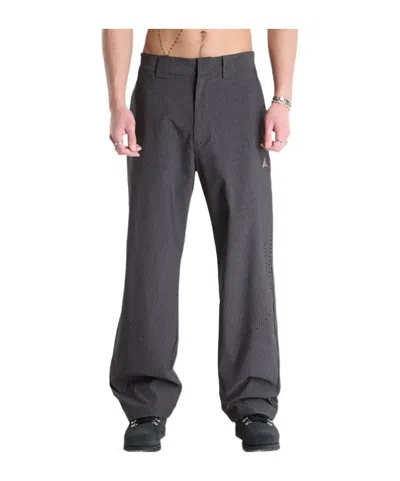 Roa Numb Pinstriped Trousers In Black