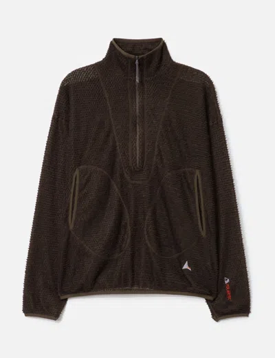 Roa Ocular Polartec Alpha Half Zip In Brown