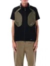 Roa Polartech Vest Featuring Contrast Panels In Black
