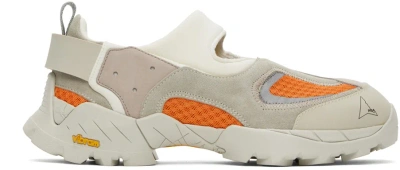 Roa Off-white & Orange Rozes Sneakers In Sand Orange