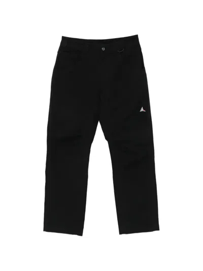 Roa Panelled Cotton Trousers In Black