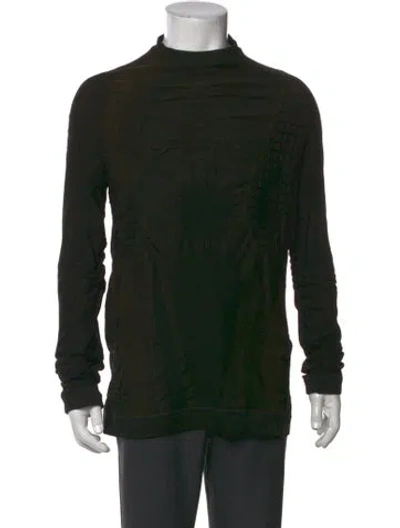 Pre-owned Roa Patterned Mock Neck T-shirt In Black
