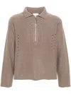 Roa Pullover Mit Lochmuster In Beg0002 - Taupe