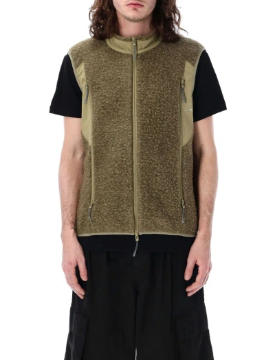 Roa Polar Fleece Vest In Aloe