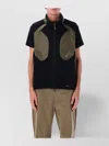 Roa Polartech Vest Featuring Contrast Panels In Black