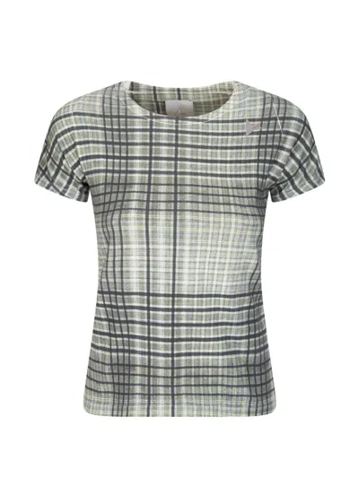 Roa Printed Check Baby T-shirt In Gray