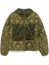 Roa Khaki Lightweight Down Jacket In Green