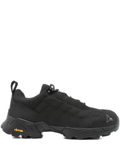 Roa Quilted Lace-up Sneakers In Black