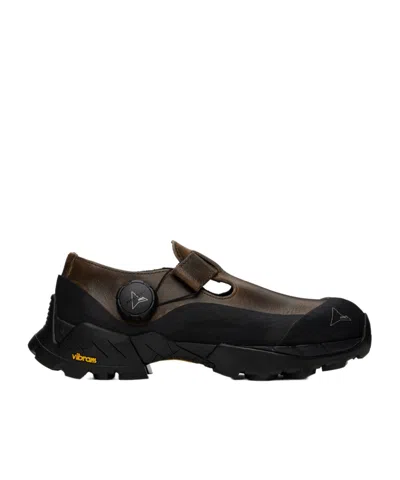 Roa Brown & Black Pala Loafers In Brown Black