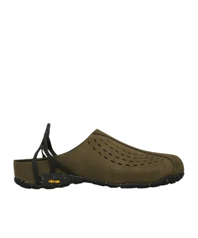 Roa Round Head Muller Shoes In Green
