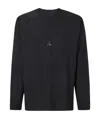 Roa Cotton Crew-neck Long Sleeve T-shirt In Black