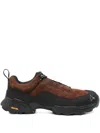 Roa Rugged Brown Flat Shoes With Textured Upper In Multi