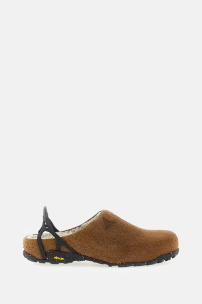 Roa Sabot Fedaia In Pelle Scamosciata Cerata In Brown