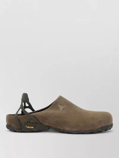 Roa Sandals Suede Upper Back Strap Rubber Sole In Brown