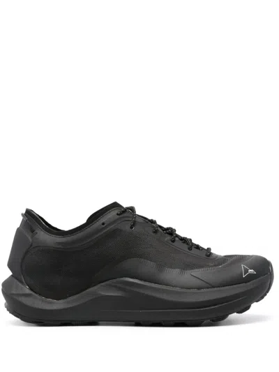 Roa Sella Leather And Mesh Sneakers In Black