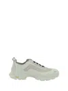 Roa Leather Detail Round Toe Sneakers In White