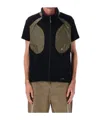 Roa Polartech Vest Featuring Contrast Panels In Black