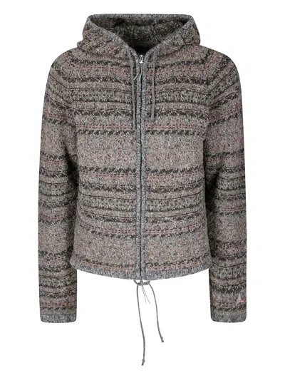 ROA STRIPPED ZIP-UP HOODIE