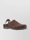 Roa Suede Mule With Open Back And Ankle Strap