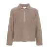 Roa Pullover Mit Lochmuster In Beige
