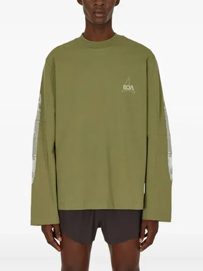Roa 刺绣t恤 In 绿色