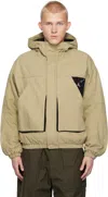 Roa Taupe Canvas Cotton Jacket In Taupe