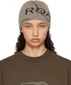 ROA TAUPE LOGO BEANIE