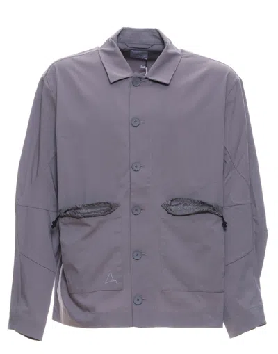 Roa Technical Grey Shirt Jacket In Purple