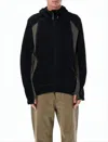 Roa Textured And Smooth Fabric Combination Jacket In Black