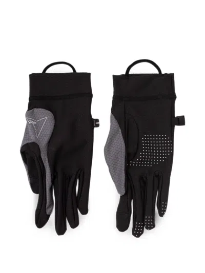 Roa Textured-panel Gloves In Black