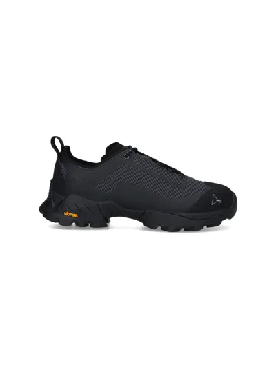 Roa Unisex Tech Sneaker With Calf Leather & Rubber Sole In Animal Print