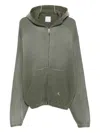 Roa Bee Sun Faded Waffle Sweatshirt In Olive In Multi