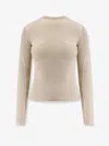Roa Wavy Stretch Cotton Blend Top In Sand
