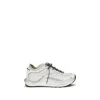 Roa White Fabric Athletic Sneakers In White