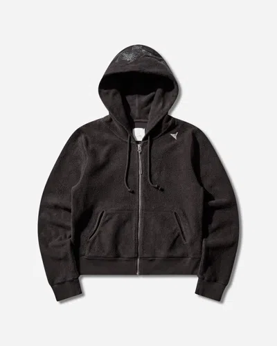 Roa Women S Guniy Inside Out Zip-up Baby Hoodie Washed In Black