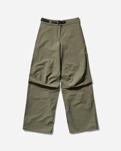 Roa Women S Shaped Knee Trousers Dark Faded In Green