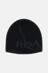 Roa Logo Wool Beanie In Black