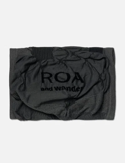 Roa X And Wander Golm Dryarn Seamless Neck Warmer In Black